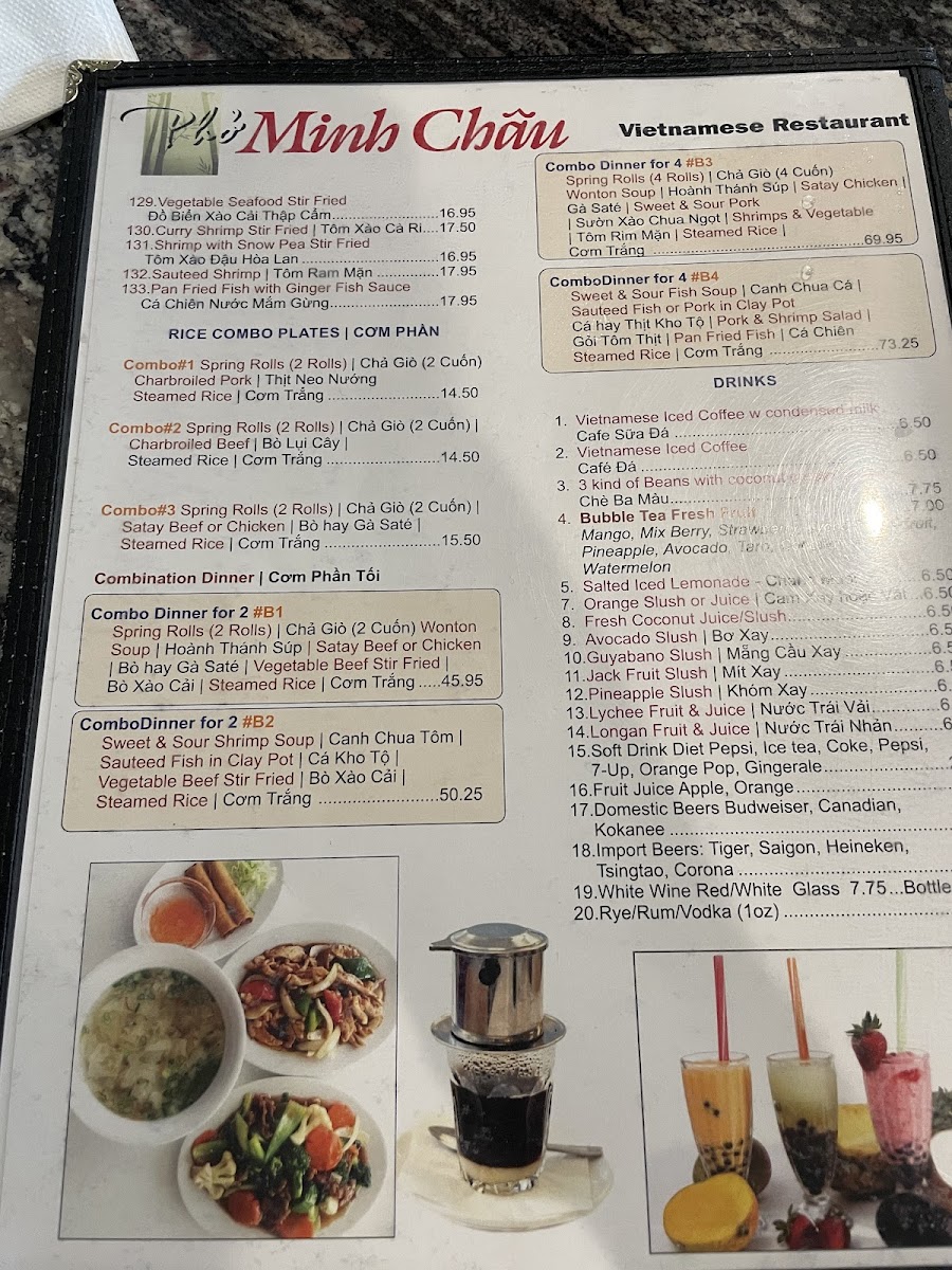 Minh Chau Restaurant Menu - Image 2